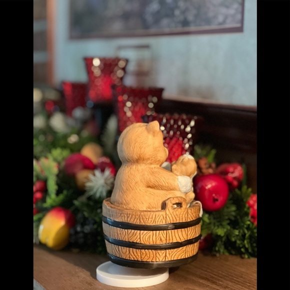 Rare Vintage 1970’s Teddy Bear Musical Moving Wash Tub - Picture 6 of 9